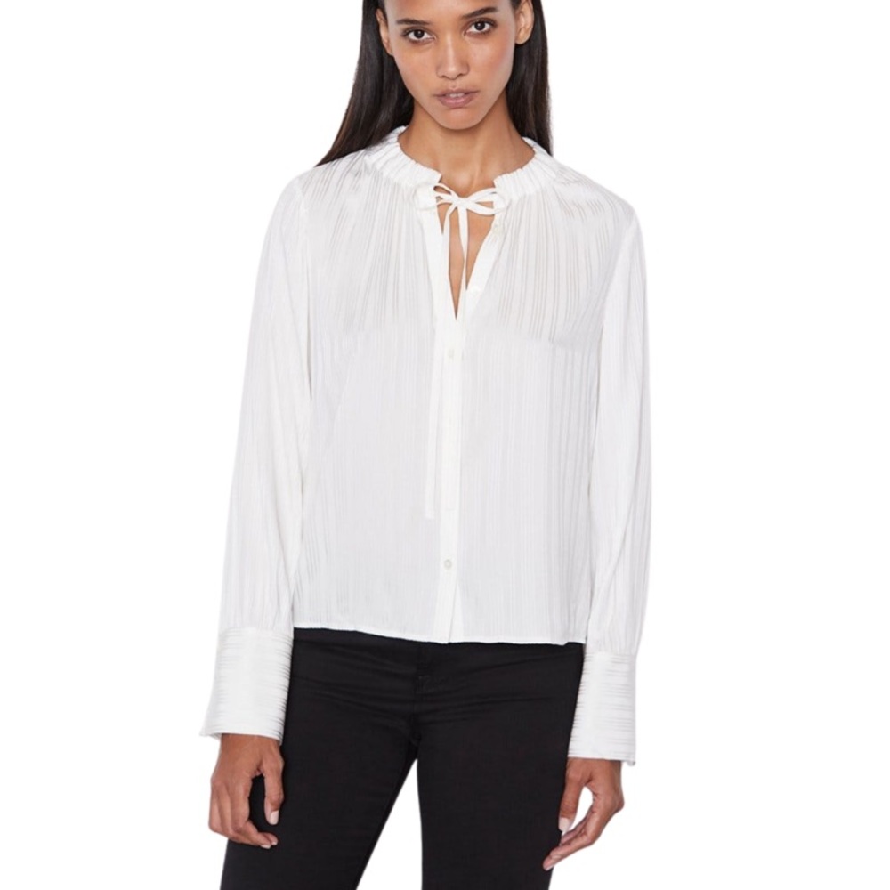 Frame 90% Silk White Blouse